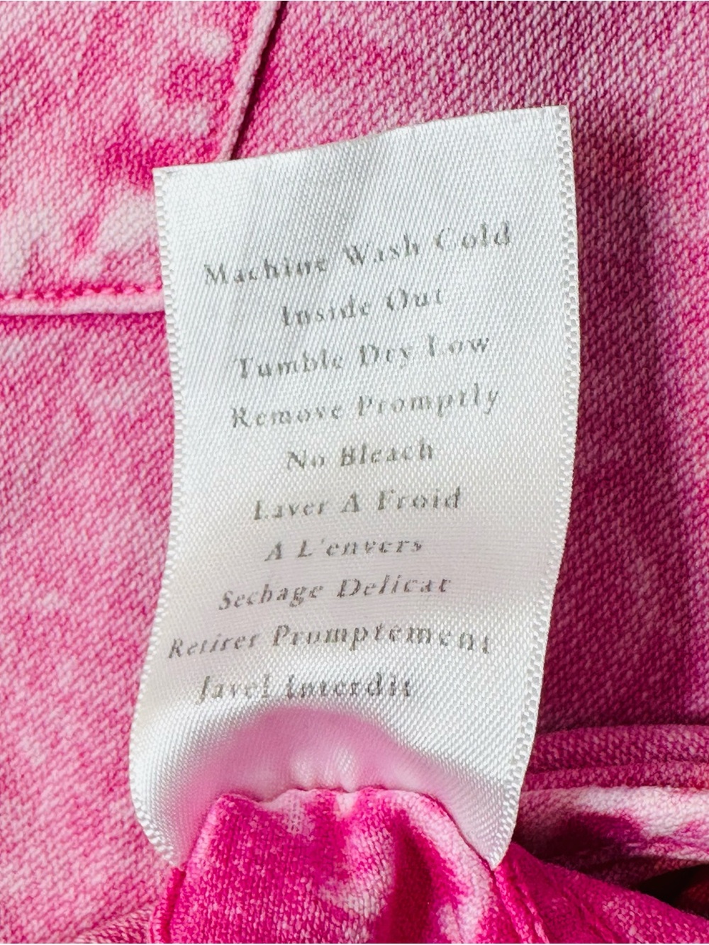 Frank & Eileen Pink Mineral Acid Wash Button Down Shirt Top - Picture 13 of 16